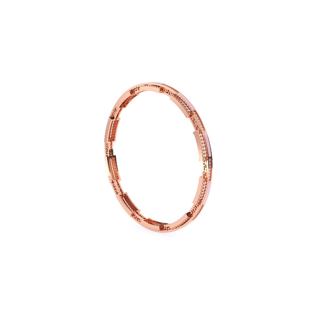 Attractive Cluster Round Diamond Bangle For Women